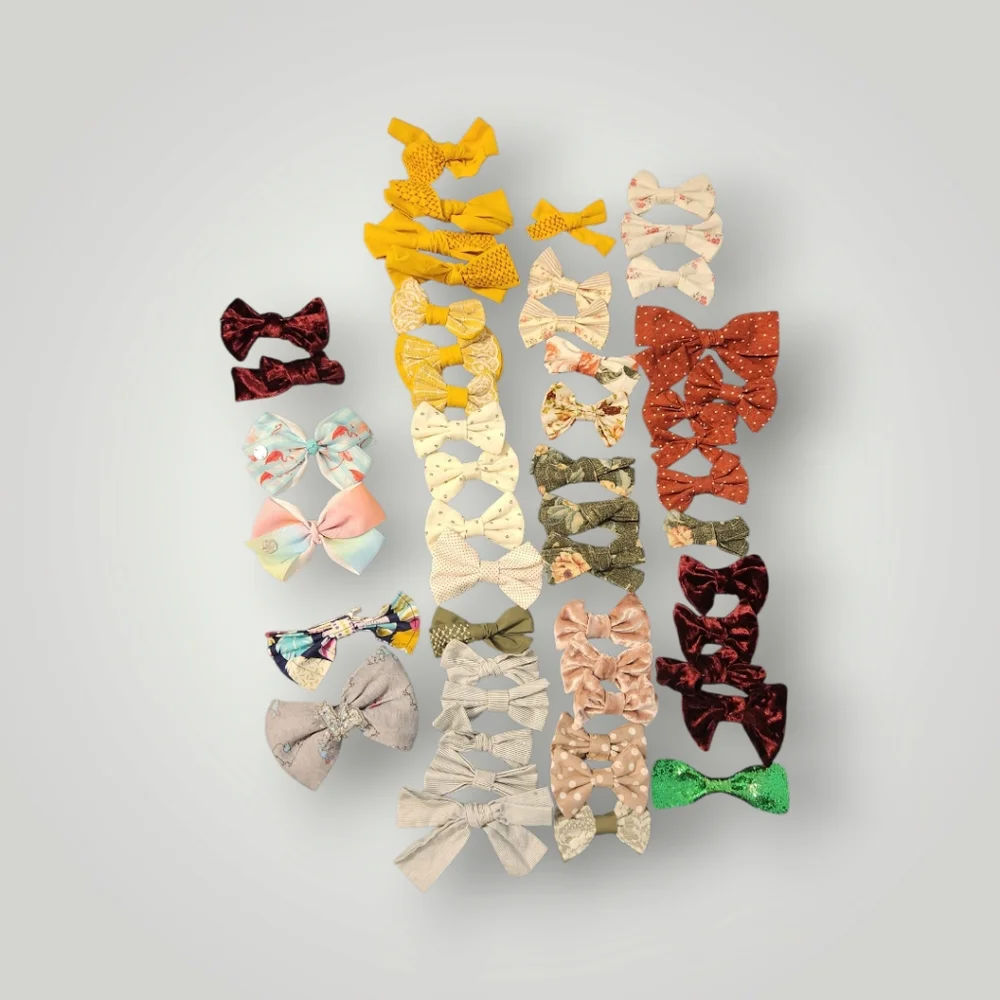 Handmade Colorful Kids Hair Bow bundle lot fall baby girl toddler girls